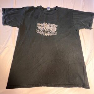 Gildan Large Tampa Bay Derby Darlins T-Shirt Black Roller Derby Rose Snake Edgy